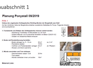 Ausbau Ponystall PSV Roggenburg