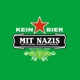 T-Shirt - Kein Bier mit Nazis - S - grünes Shirt