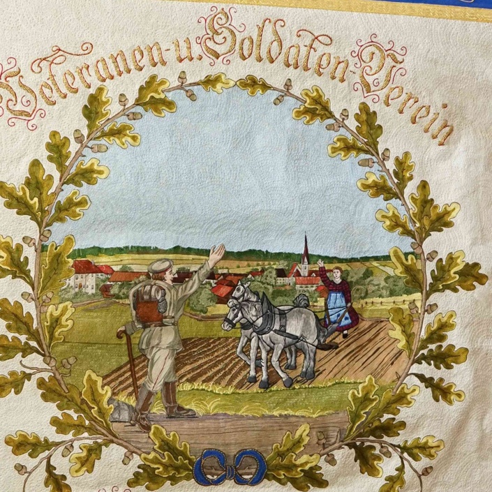 Restauration unserer 106-Jahre alten Veteranen-Vereinsfahne