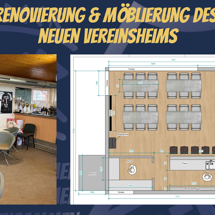 Vereinsheim Möblierung und Einrichtung