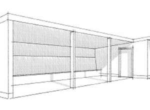 Technikhütte mit Unterstand