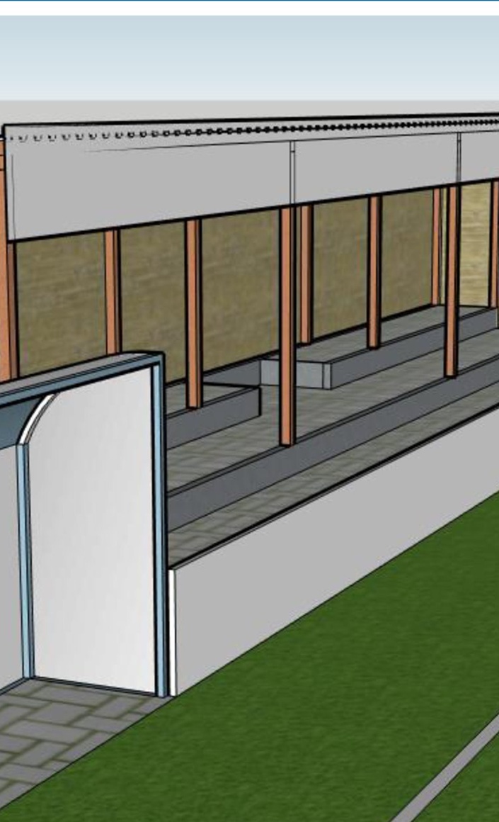 Bau Tribüne und Pflasterweg 2020