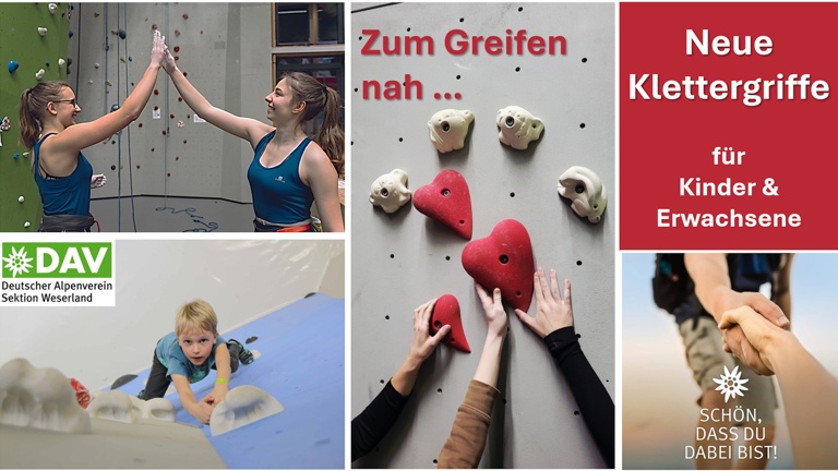 Zum Greifen nah ....  Klettergriffe für Kinder &amp;amp; Erwachsene