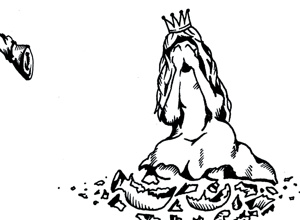 Ein Bühnenbild für unser Adventsmärchen "König Drosselbart"
