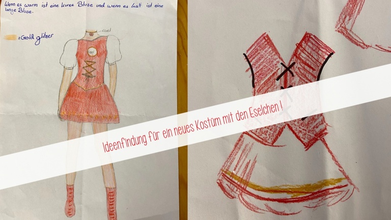 Neue Kostüme für das Kindertanzcorps &amp;quot;Rot-Weiße Eselchen&amp;quot;