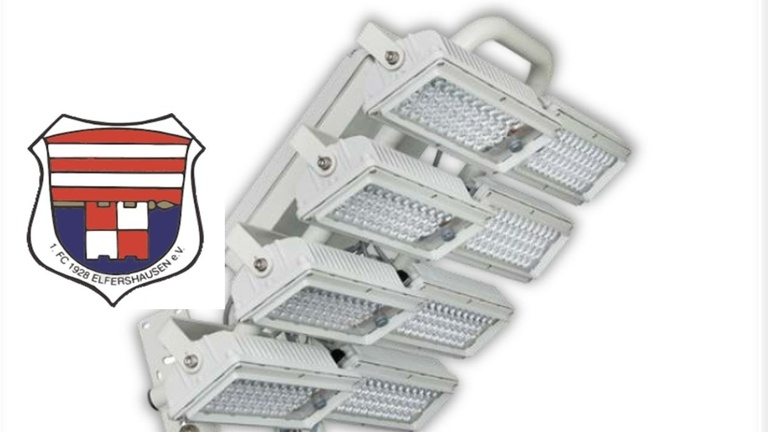 Stromsparende LED-Flutlichtanlage für den 1.FC Elfershausen