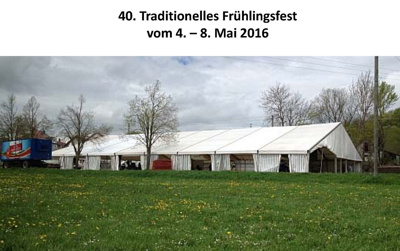 Bühnenbild für das traditionelle Frühlingsfest