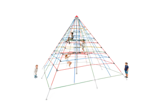 Seilpyramide zum Klettern und Entdecken für unseren Schulhof