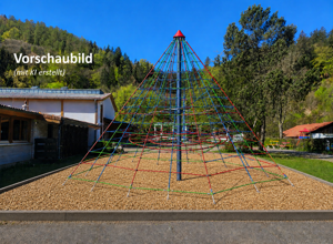 Seilpyramide zum Klettern und Entdecken für unseren Schulhof