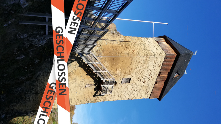 Burg Frauenstein - Ohne Treppe gehts nicht rein