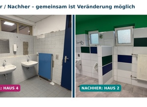 Saubere Schule. Starke Gemeinschaft. – Neue Toiletten für Haus 4