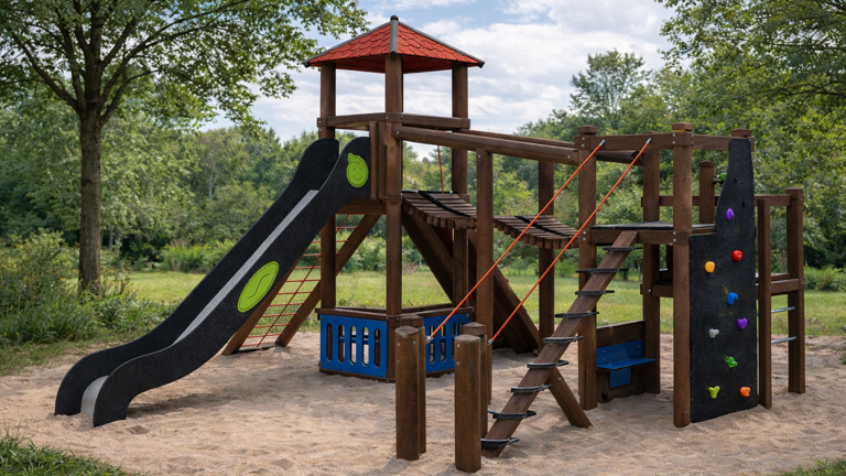 Neues Klettergerüst für die Kita St. Georg in Epe