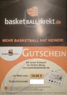 Basketballdirekt 10 Euro Gutschein