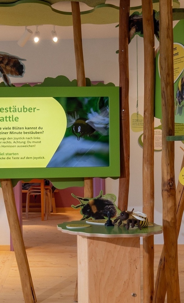 Interaktive Stationen in der Natur Werkstatt Streuobstwiese