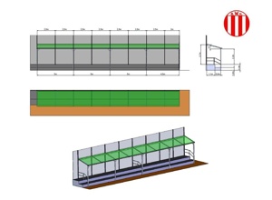 Tribünendach für den SV Rot-Weiß Hütte e.V.