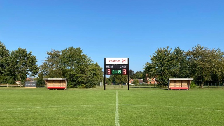 Anzeigetafel Sportplatz Sottrum Alte Dorfstraße