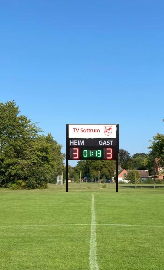 Anzeigetafel Sportplatz Sottrum Alte Dorfstraße