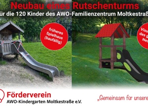 Neubau des Spielturms mit Rutsche in der AWO-Kita Moltkestraße in WAT