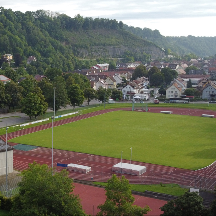 Umrüstung der Flutlichtanlage im Albeck-Stadion auf LED-Beleuchtung