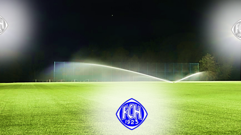 LED-Flutlichtanlage für den Rasensportplatz