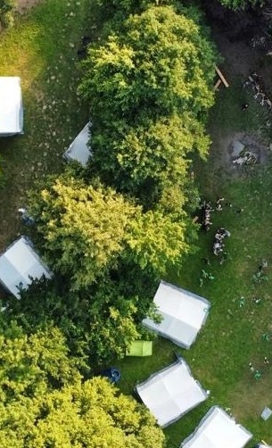 Pavillons und Küchenmaterial