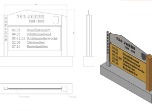 Veranstaltungstafel für Hesborn