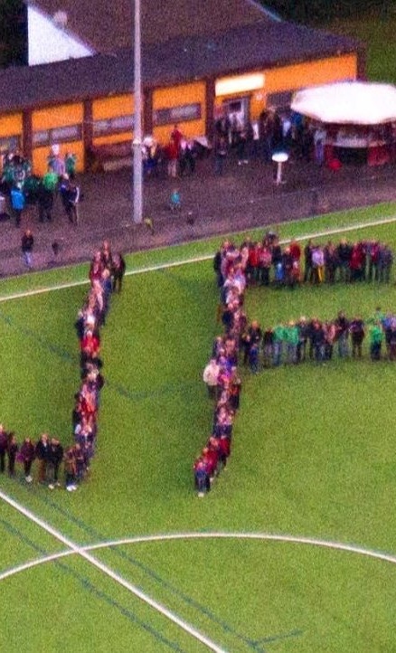 Überdachung am Clubgebäude des VfL Primstal