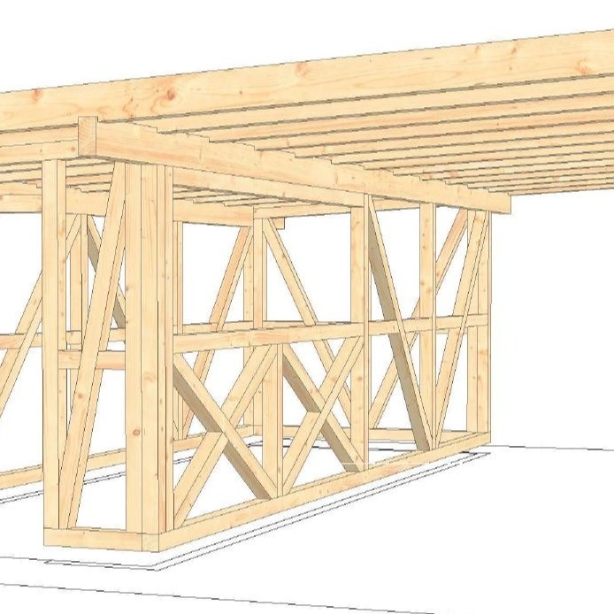 Bau Gastro Hütte mit Unterstand