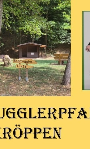 Holzfigur Schmuggler für Kröpper Schmugglerpfad