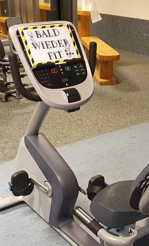 Ein neues Liegefahrrad für die Fitnesshalle